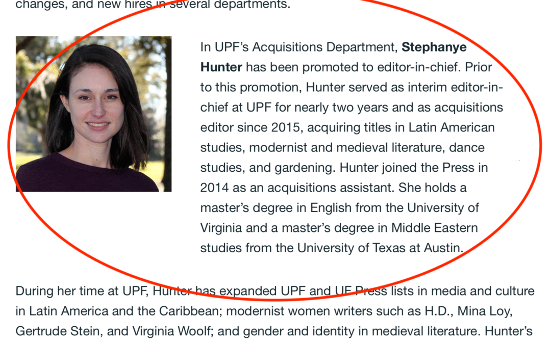 My editor’s promotion